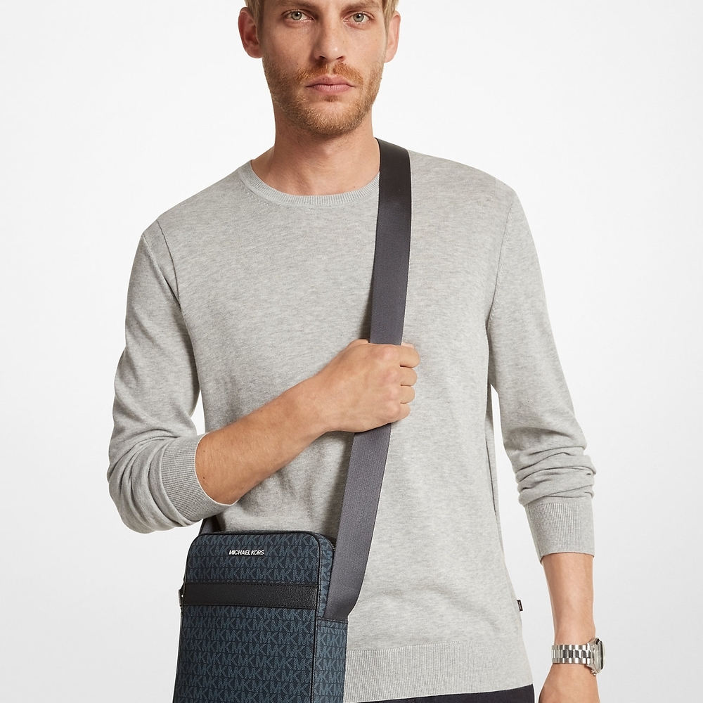Michael Kors Men's Dark Blue Messenger Bag. NEW, still in factory poly bag.